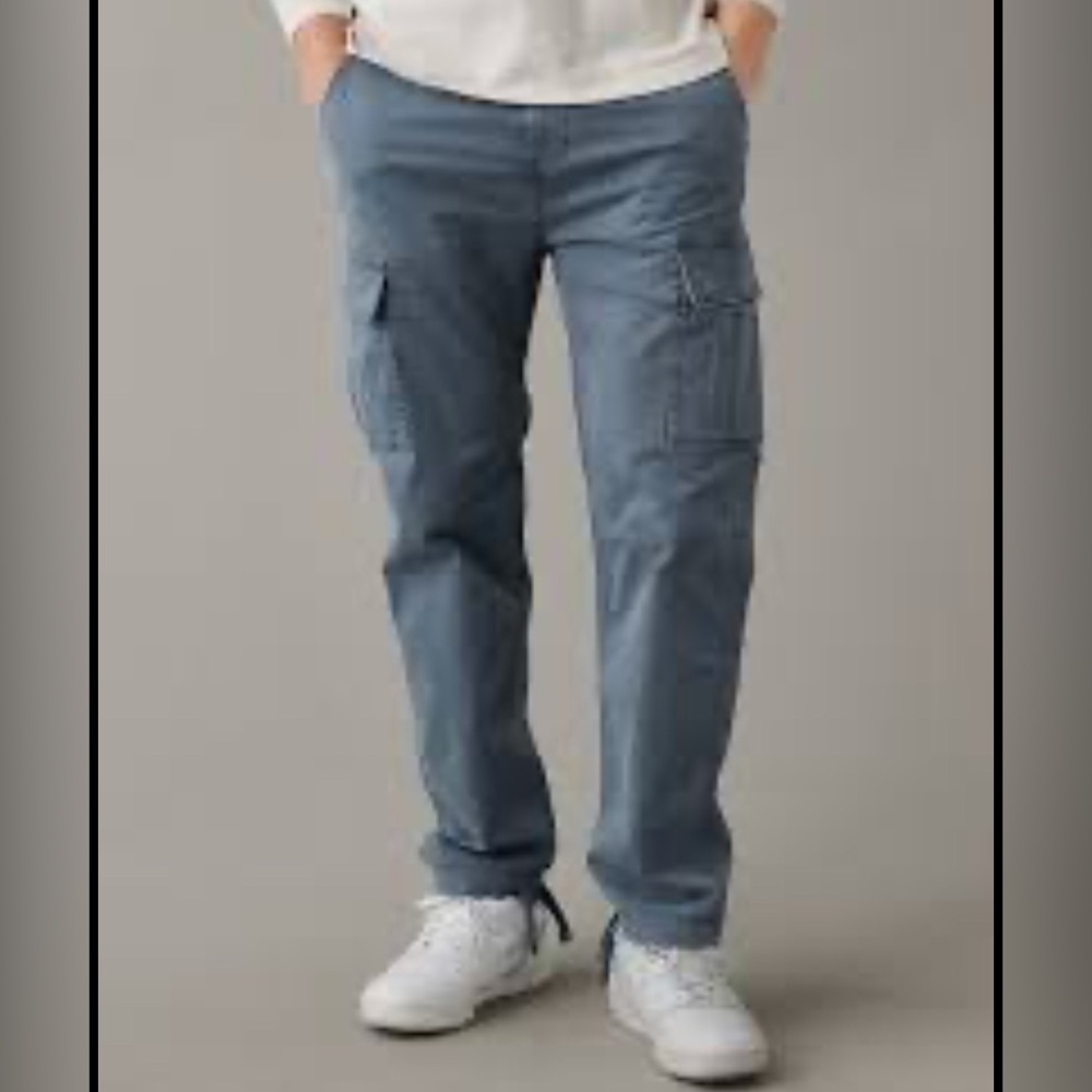 American Eagle Flex Slim Lived-In Cargo Pants Blue Men’s Size 40 by 30 Casual